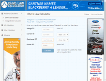 Tablet Screenshot of ohmslawcalculator.com